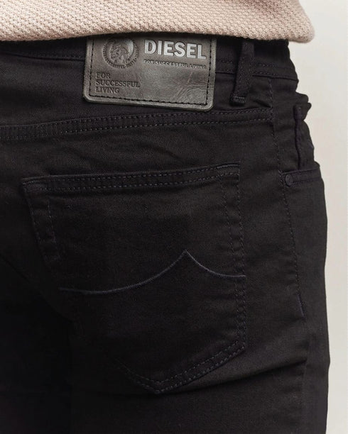 DIESEL SLIM FIT STRETCH STAY JEANS RINSE WASH | BLACK