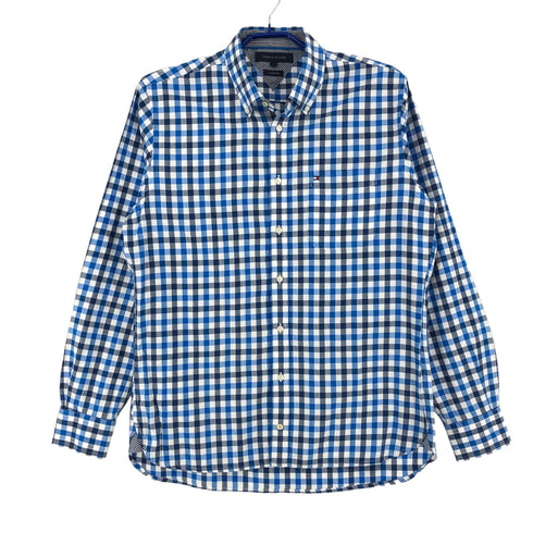 TOMMY HILFIGER MEN’S SLIM FIT CHECKED SHIRT | WHITE