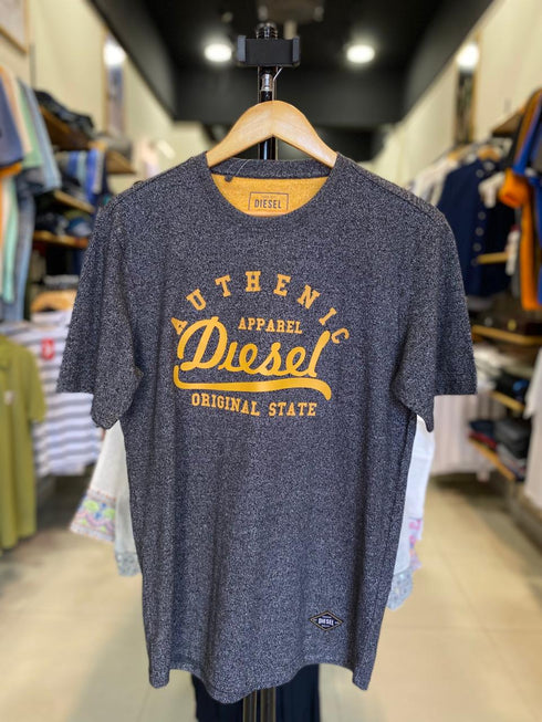 DIESEL AUTHENTIC ORIGINAL STATE GRAPHIC T-SHIRT| DARK GREY