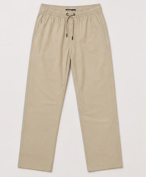 PULL & BEAR LIGHTWEIGHT SOFT FIT TROUSERS | BEIGE
