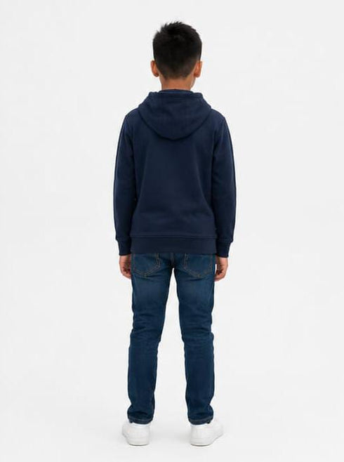 MONOPRIX TEENS GRAPHIC PULLOVER HOODIE | DARK NAVY