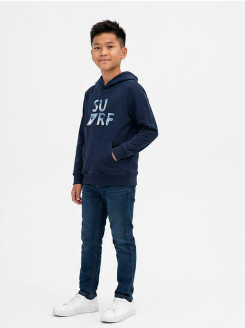 MONOPRIX TEENS GRAPHIC PULLOVER HOODIE | DARK NAVY