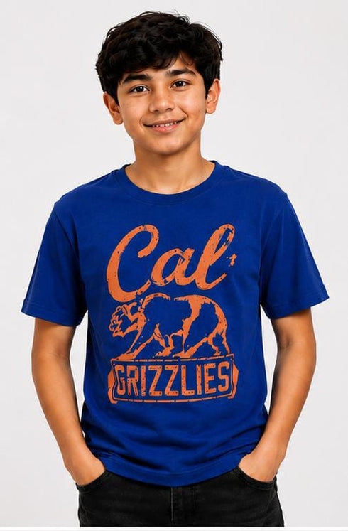 ALL BASICS GRAPHIC T-SHIRT CAL GRIZZLIES PRINT | ROYAL BLUE