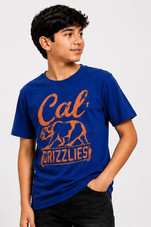 ALL BASICS GRAPHIC T-SHIRT CAL GRIZZLIES PRINT | ROYAL BLUE