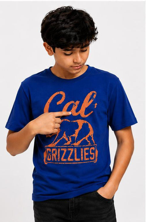 ALL BASICS GRAPHIC T-SHIRT CAL GRIZZLIES PRINT | ROYAL BLUE