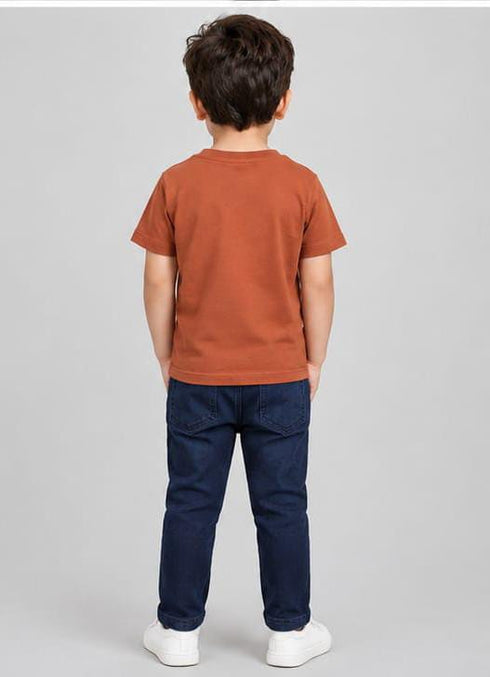 FAVORITES KIDS HAPPY DAY GRAPHIC T-SHIRT | RUST ORANGE