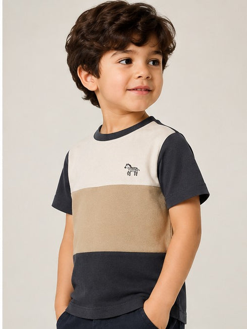 C&A KIDS COLORBLOCK CASUAL T-SHIRT | MULTI COLOUR