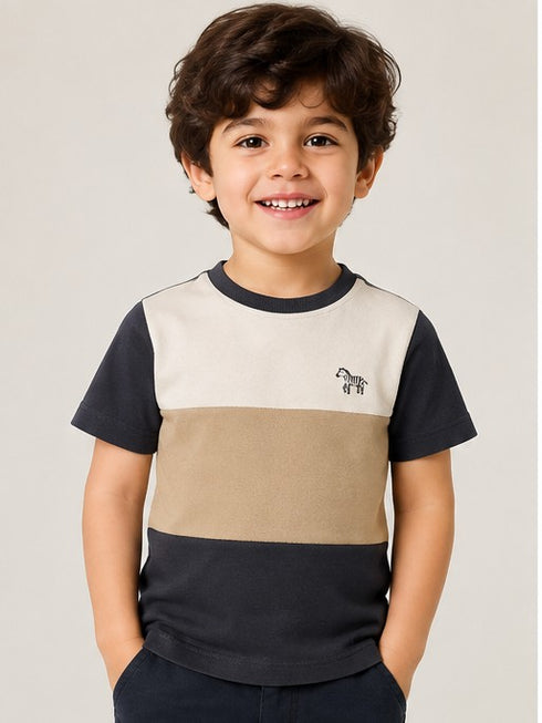 C&A KIDS COLORBLOCK CASUAL T-SHIRT | MULTI COLOUR