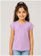 MOTHER CARE GIRLS PLEATED NECK SHORT SLEEVE T-SHIRT | LIGHT PURPLE