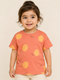 ZARA GIRLS SUNBURST PRINT T-SHIRT | CORAL ORANGE