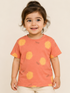 ZARA GIRLS SUNBURST PRINT T-SHIRT | CORAL ORANGE