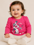 YOUNG DIMENSION GIRLS LET’S BE FRIENDS GRAPHIC LONG SLEEVE T-SHIRT | PINK