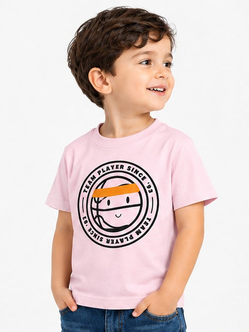 ALL BASICS BOYS GRAPHIC T-SHIRT | LIGHT PINK