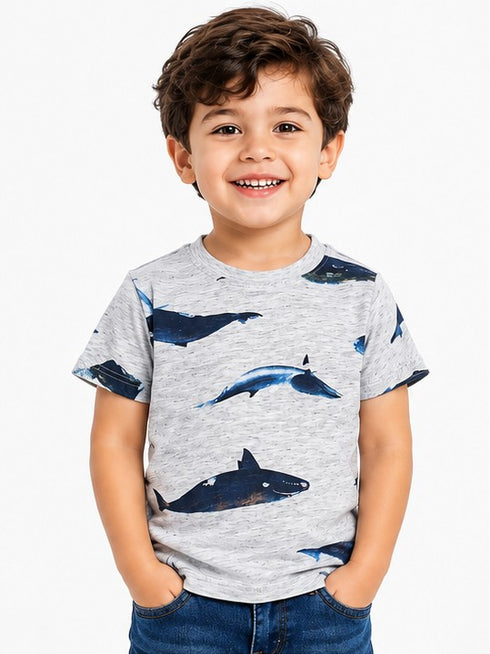 DENIMISH KIDS PREMIUM T-SHIRT | LIGHT GREY