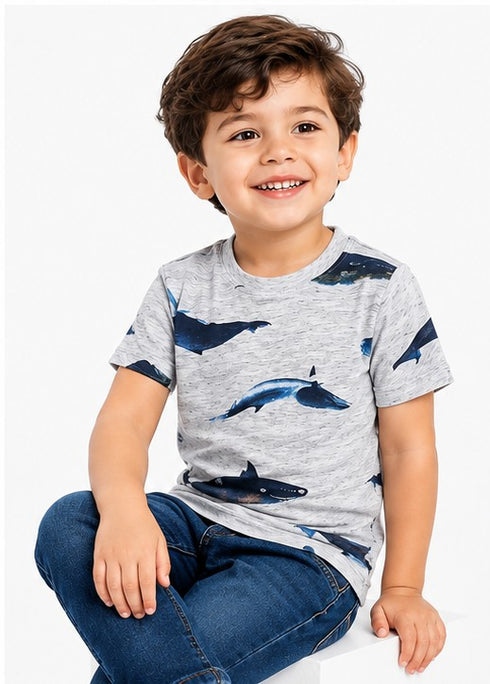 DENIMISH KIDS PREMIUM T-SHIRT | LIGHT GREY