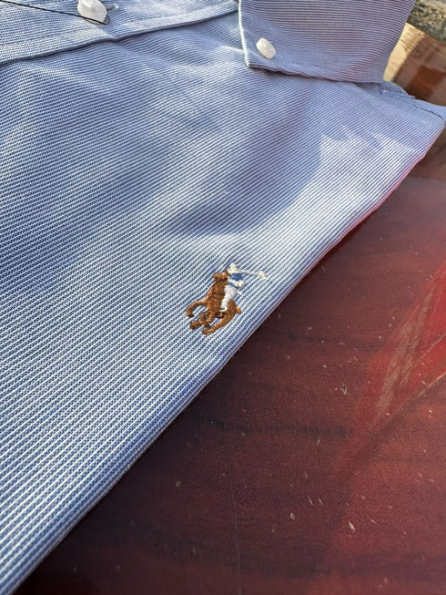 POLO RALPH LAUREN SLIM FIT OXFORD SHIRT | SKY BLUE STRIPE