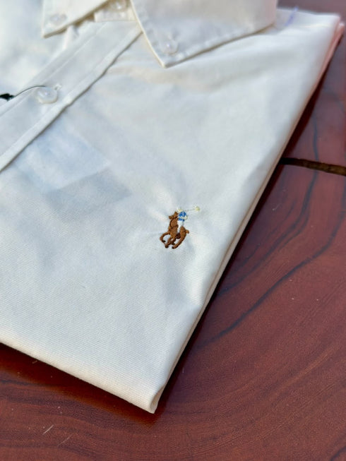 POLO RALPH LAUREN SLIM FIT OXFORD SHIRT | WHITE
