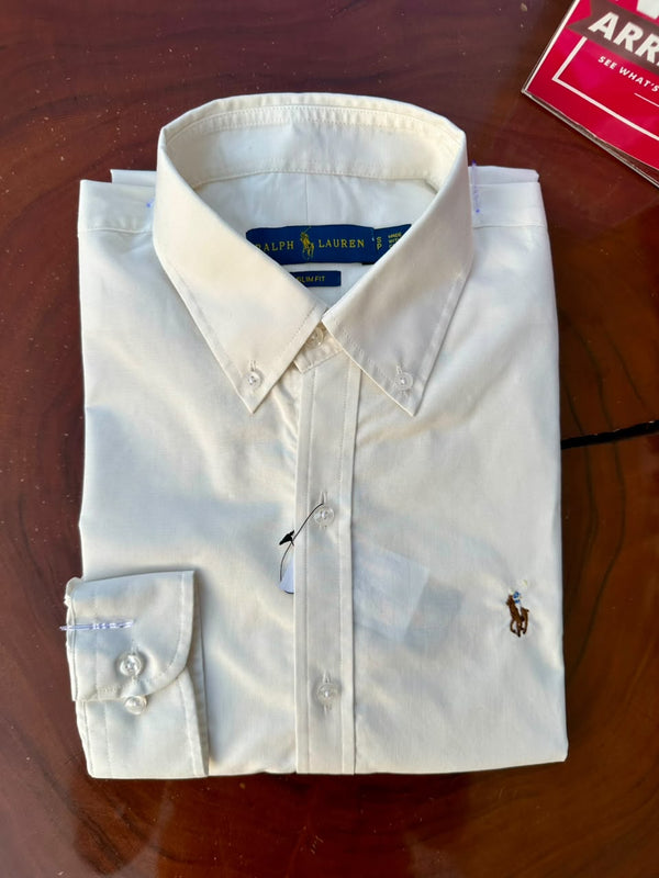 POLO RALPH LAUREN SLIM FIT OXFORD SHIRT | WHITE
