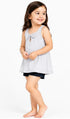 ZARA KIDS PREMIUM GIRLS BOW DETAIL SLEEVELESS TOP | LIGHT GREY
