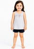 ZARA KIDS PREMIUM GIRLS BOW DETAIL SLEEVELESS TOP | LIGHT GREY