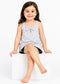 ZARA KIDS PREMIUM GIRLS BOW DETAIL SLEEVELESS TOP | LIGHT GREY