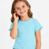 FUTURINO PREMIUM GIRLS RIBBED T-SHIRT | LIGHT BLUE