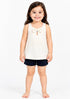 ZARA KIDS PREMIUM GIRLS BOW DETAIL SLEEVELESS TOP | WHITE