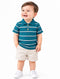 C&A BABY CLUB PREMIUM BABY BOYS STRIPED POLO SHIRT | TEAL BULE