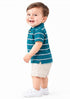 C&A BABY CLUB PREMIUM BABY BOYS STRIPED POLO SHIRT | TEAL BULE