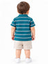 C&A BABY CLUB PREMIUM BABY BOYS STRIPED POLO SHIRT | TEAL BULE