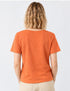 S.OLIVER DEAR MONDAY PREMIUM EMBROIDERED T-SHIRT | ORANGE