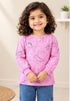 LITTLE KIDS GIRLS PRINTED T-SHIRT | LIGHT PINK