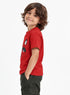 CASTRO PREMIUM KIDS RED RACCOON PRINT T-SHIRT | RED