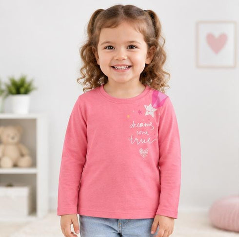 WERTBAUDET GIRLS T-SHIRT | PINK