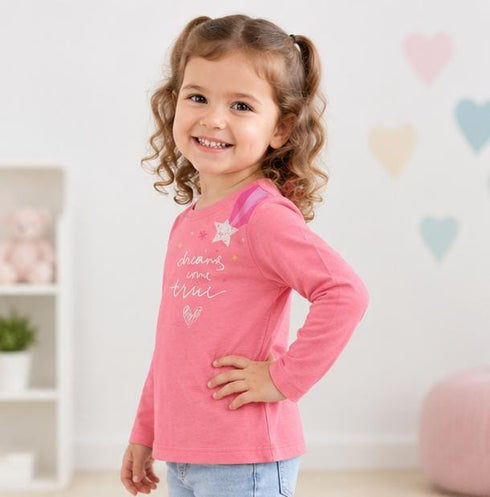 WERTBAUDET GIRLS T-SHIRT | PINK