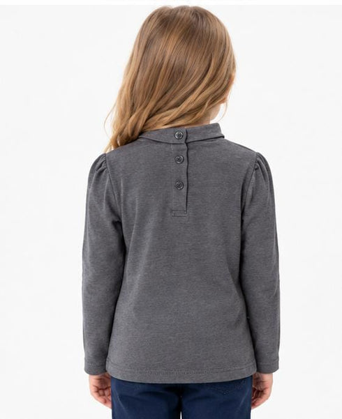 BABY CLUB KIDS TURTLENECK TOP | CHARCOAL GREY
