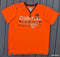 C&A ORANGE V-NECK T-SHIRT WITH FRONT GRAPHIC | ORANGE
