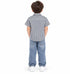 ZARA KIDS NAVY BLUE & WHITE STRIPED SHORT SLEEVE BUTTON DOWN SHIRT