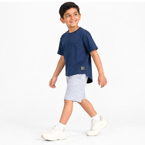 PEPPERTS Premium Boys Navy Blue Graphic T-Shirt | NAVY BLUE