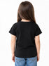 LEFTIES GIRLS BASIC CREW NECK T-SHIRT – BLACK