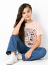 DENIMISH PREMIUM GIRLS T-SHIRT | LIGHT PEACH