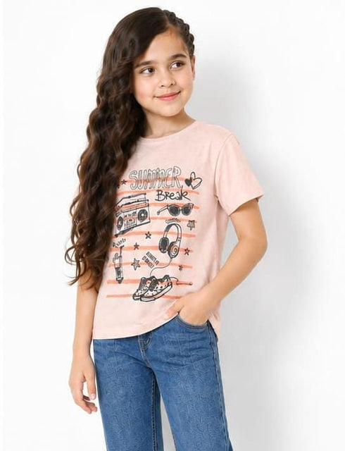 DENIMISH PREMIUM GIRLS T-SHIRT | LIGHT PEACH