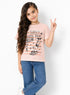 DENIMISH PREMIUM GIRLS T-SHIRT | LIGHT PEACH