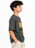 ALL BASIC PREMIUM ADVENTURE CAMP PRINT T-SHIRT | OLIVE GREEN