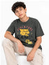 ALL BASIC PREMIUM ADVENTURE CAMP PRINT T-SHIRT | OLIVE GREEN