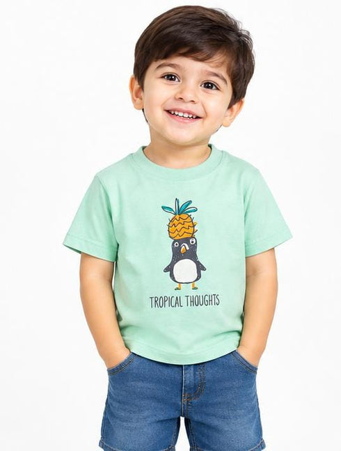 ZARA KIDS PREMIUM STYLISH CASUAL T-SHIRT | MINT GREEN