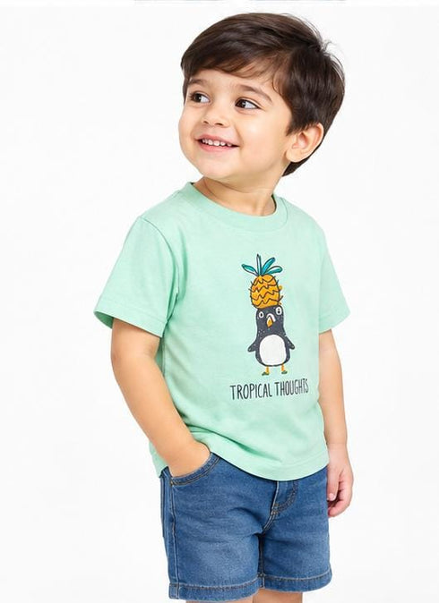 ZARA KIDS PREMIUM STYLISH CASUAL T-SHIRT | MINT GREEN