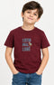 JULES PREMIUM GRAPHIC CREW NECK SHORT SLEEVE T-SHIRT | BURGUNDY