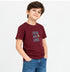 JULES PREMIUM GRAPHIC CREW NECK SHORT SLEEVE T-SHIRT | BURGUNDY
