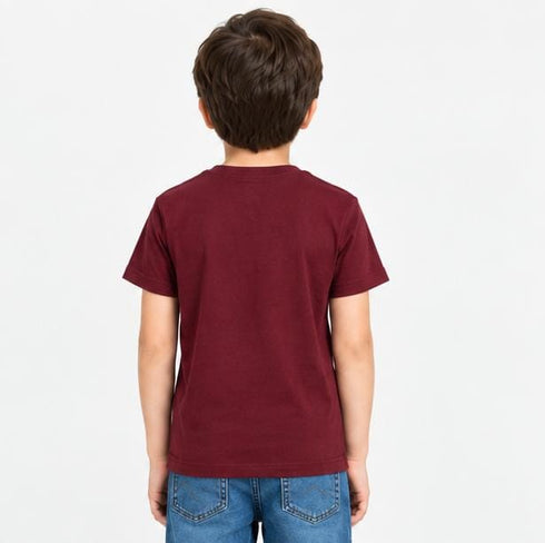 JULES PREMIUM GRAPHIC CREW NECK SHORT SLEEVE T-SHIRT | BURGUNDY
